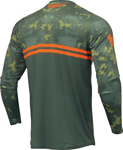 THOR Sector DIGI Jersey - Forest Green/Camo - Large 2910-7575