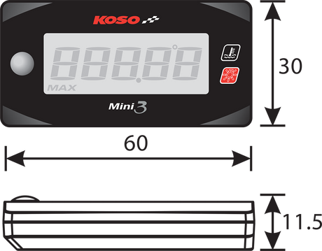 KOSO NORTH AMERICA Cylinder Head Temperature Meter BA003245