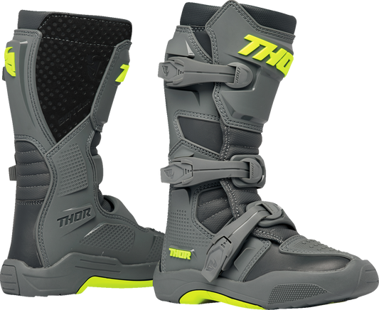 THOR Youth Blitz XR Boots - Gray/Charcoal - Size 2 3411-0739