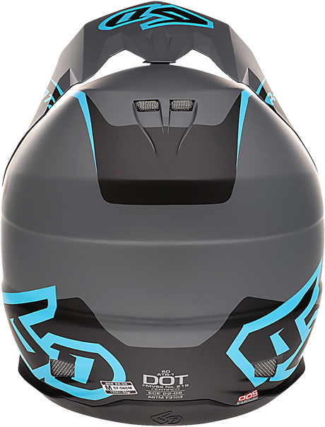 6D ATR-1 Helmet - Stealth - Cyan - Large 10-4627