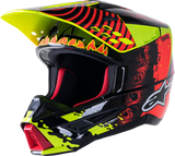 ALPINESTARS SM5 Helmet - Solar Flare - Gloss Black/Red/Yellow - Small 8305822-1355-SM