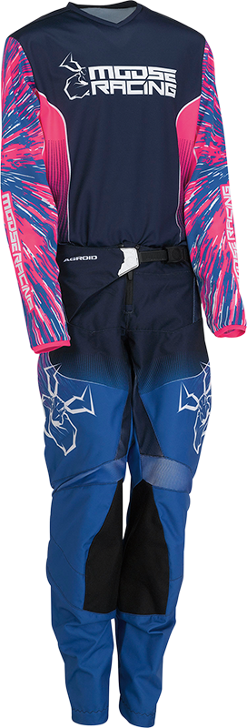 MOOSE RACING Youth Agroid Jersey - Pink/Blue - XS 2912-2256