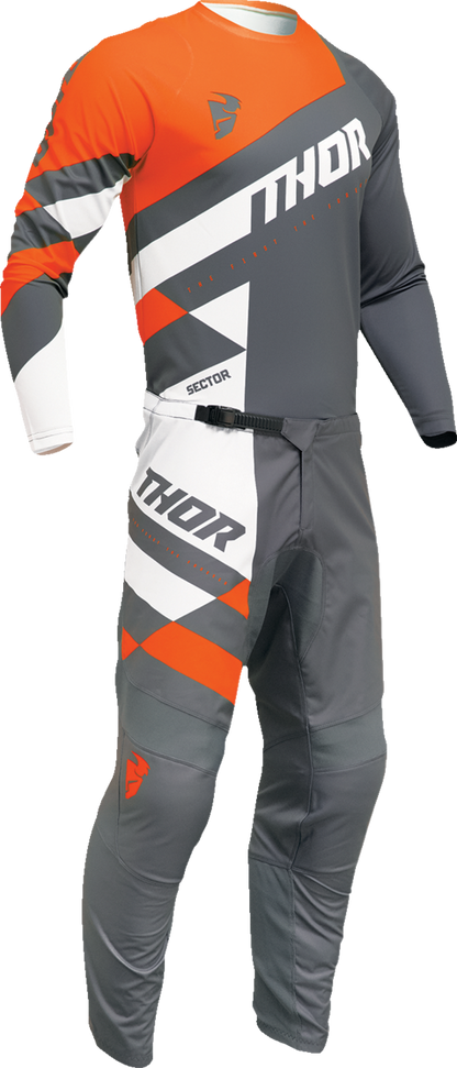 THOR Sector Checker Jersey - Charcoal/Orange - XL 2910-7590