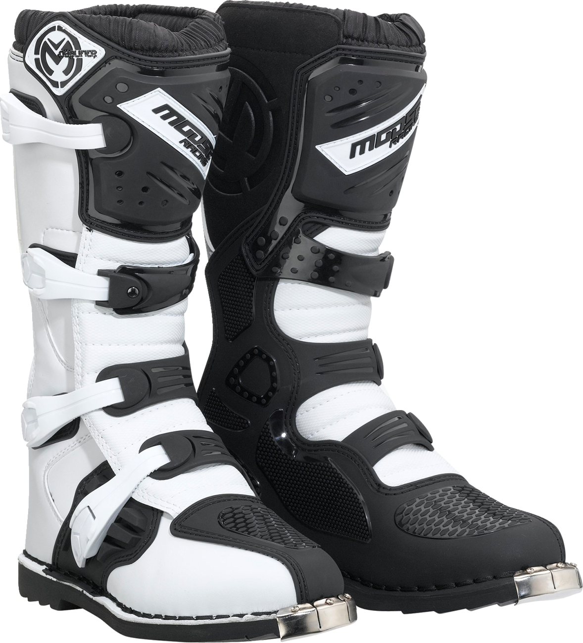 MOOSE RACING Qualifier Boots - Black/White - Size 8 3410-2600