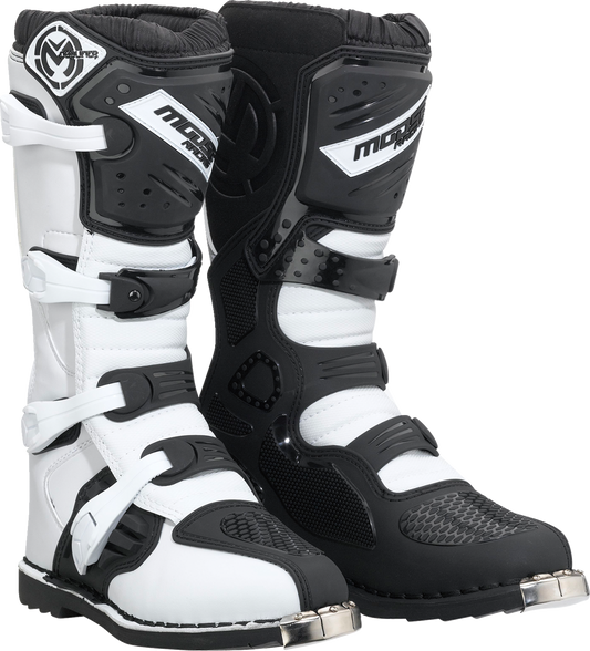 MOOSE RACING Qualifier Boots - Black/White - Size 12 3410-2604