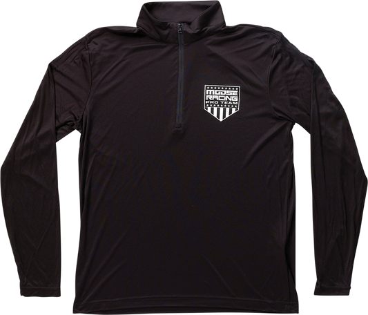 MOOSE RACING Quarter Zip Pullover - Black - Large 3050-5891