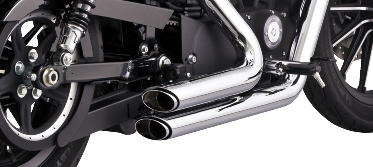 VANCE & HINES Shortshots Staggered Exhaust System - Chrome 17329