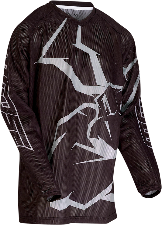 MOOSE RACING Youth Agroid Mesh Jersey - Black/Gray - Small 2912-1993