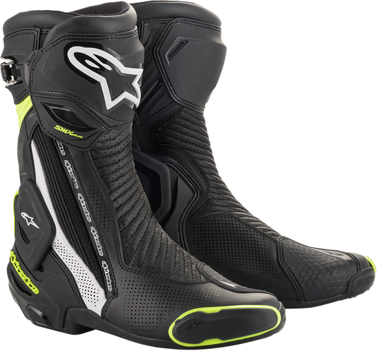 ALPINESTARS SMX+ Vented Boots - Black/White/Yellow - US 6.5 / EU 40 2221119-125-40