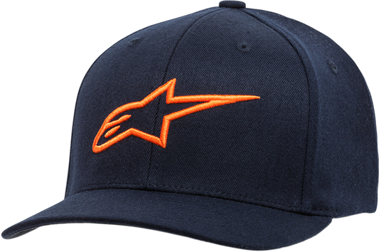 ALPINESTARS Ageless Curve Hat - Navy/Orange - Large/XL 1017810107032LX