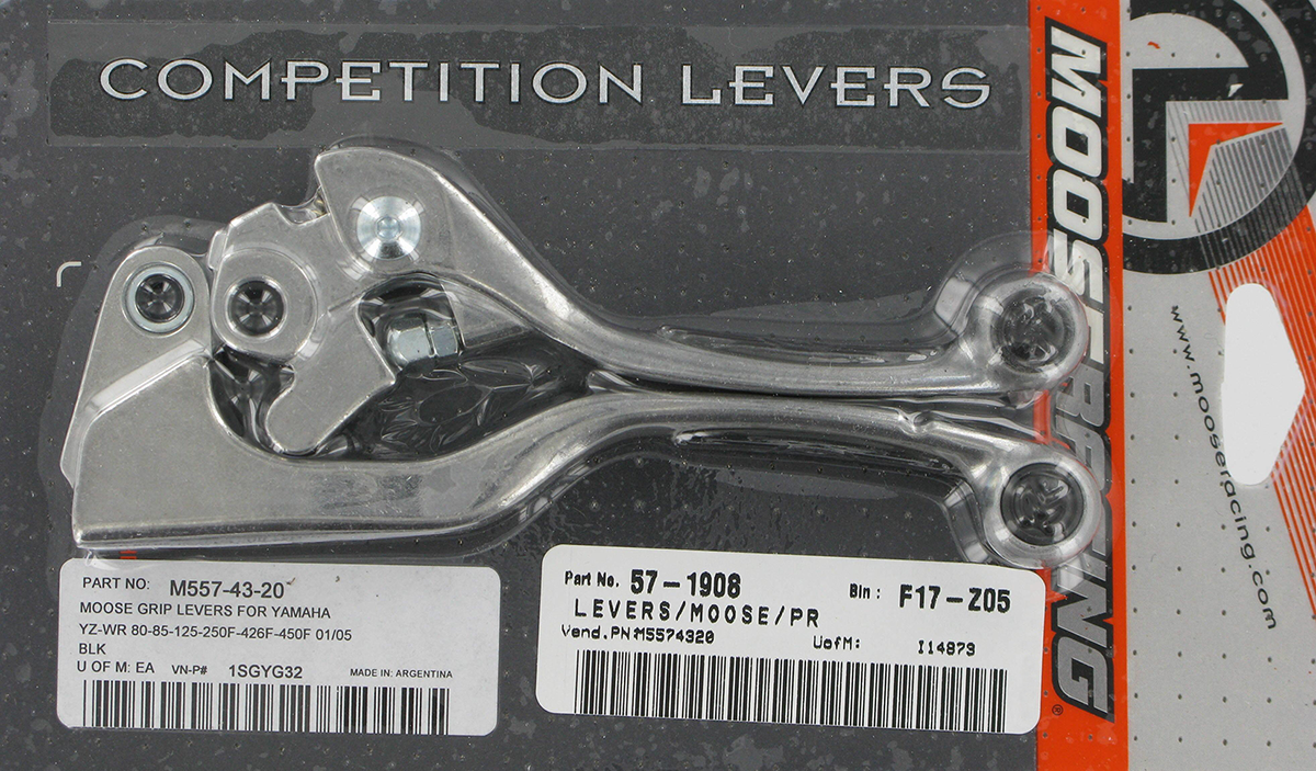 MOOSE RACING Lever Set - Competition - Black 1SGYG32