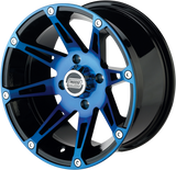 MOOSE UTILITY Wheel - 387X - Front - Anodized Blue/Black - 12x7 - 4/110 - 4+3 387ML127110BWB4