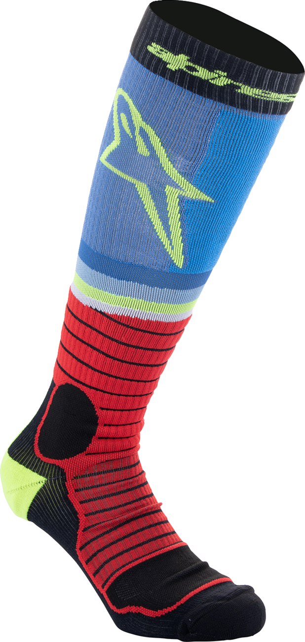 ALPINESTARS MX Pro Socks - Black/Red/Blue/Yellow - Medium 4701524-1212-M