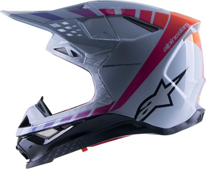 ALPINESTARS Supertech M10 Helmet - Daytona - MIPS® - Haze Gray/Orange Fluo/Rhodamine - XL 8302423-9243-XL