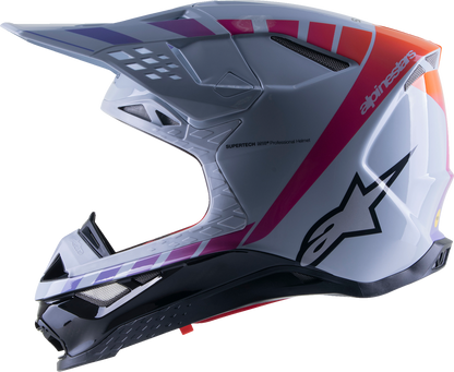 ALPINESTARS Supertech M10 Helmet - Daytona - MIPS® - Haze Gray/Orange Fluo/Rhodamine - Large 8302423-9243-LG