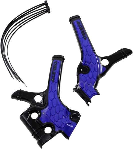 Protectores de cuadro ACERBIS X-Grip - Negro/Azul - YZ 65 2736381004