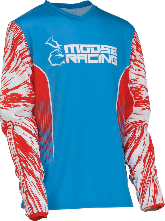 Camiseta juvenil MOOSE RACING Agroid - Rojo/Blanco/Azul - Mediano 2912-2263 