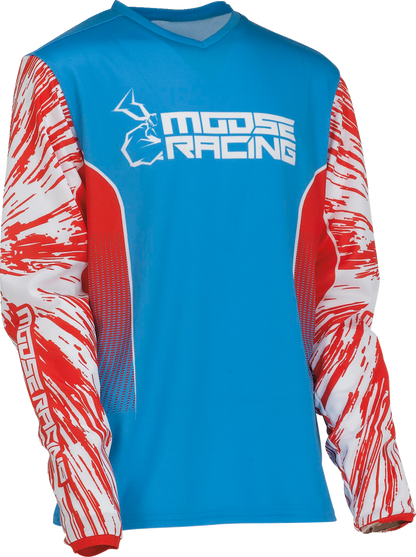 MOOSE RACING Youth Agroid Jersey - Red/White/Blue - Large 2912-2264