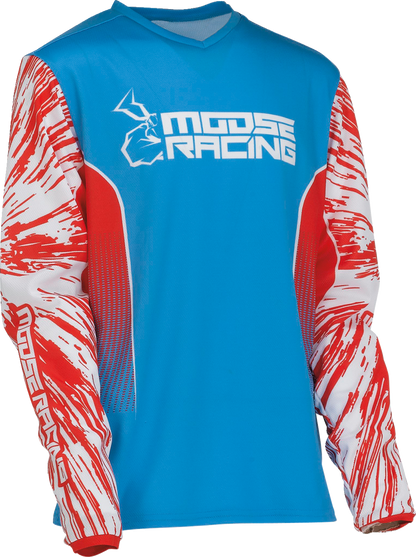 MOOSE RACING Youth Agroid Jersey - Red/White/Blue - Small 2912-2262