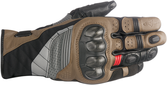 ALPINESTARS Belize Drystar Gloves - Black/Tobacco Brown/Red - Medium 3526718-1813-M