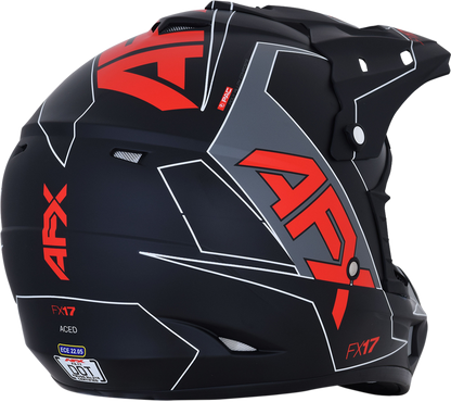 Casco AFX FX-17 - Aced - Negro mate/Rojo - XL 0110-6487