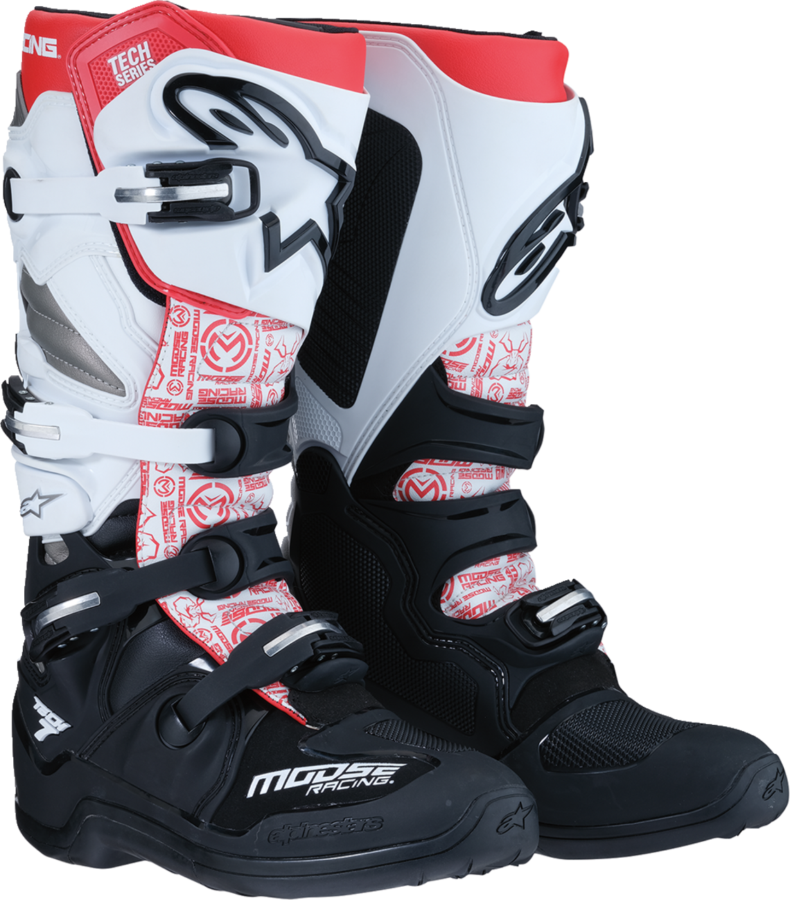 MOOSE RACING Tech 7 Boots - Black/White/Red - US 7 0212024-1225-7