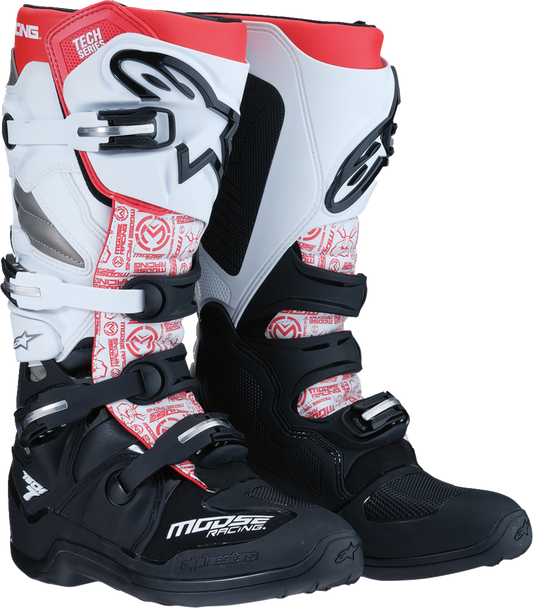 MOOSE RACING Tech 7 Boots - Black/White/Red - US 13 0212024-1225-13