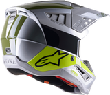 ALPINESTARS SM5 Helmet - Bond - Silver/Yellow/Green - Medium 8303522-1956-MD