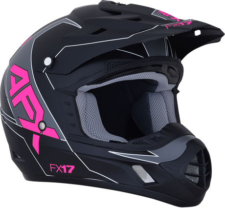 AFX FX-17 Helmet - Aced - Matte Black/Pink - Small 0110-6510