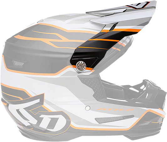 6D ATR-2 Visor - Phase - White Orange 72-6100