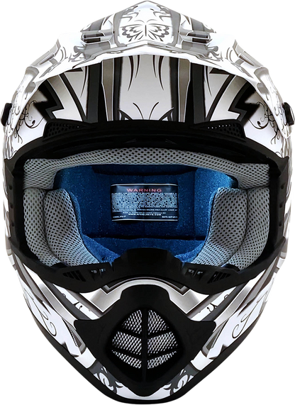 AFX FX-17Y Helmet - Butterfly - Matte White - Medium 0111-1391