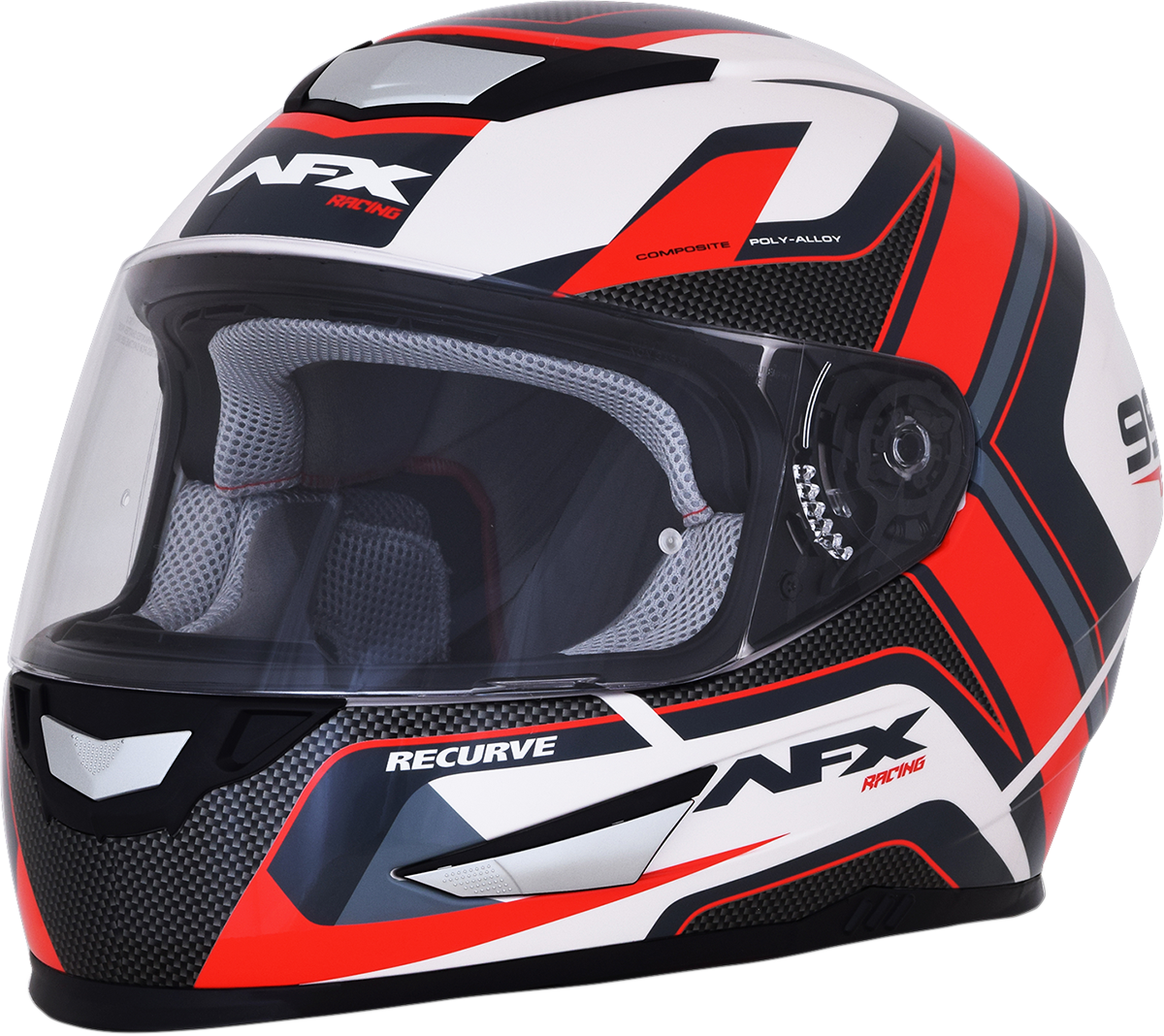 AFX FX-99 Helmet - Recurve - Pearl White/Red - 2XL 0101-11130