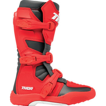 THOR Youth Blitz XR Boots - Red/Charcoal - Size 2 3411-0753