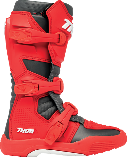 THOR Youth Blitz XR Boots - Red/Charcoal - Size 1 3411-0752