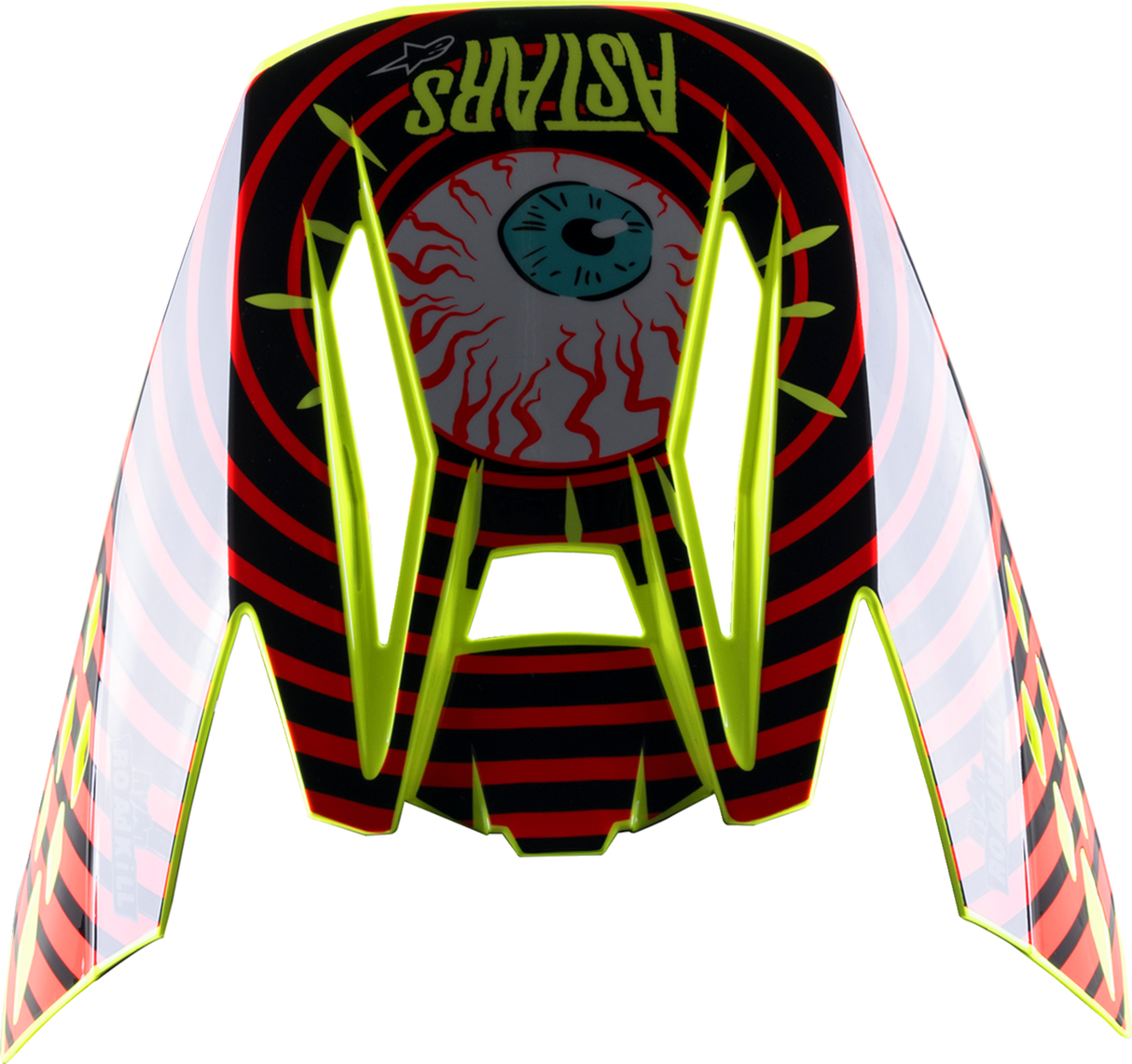 ALPINESTARS SM5 Visor - Solar Flare - Gloss Black/Red/Yellow 8985722-1355