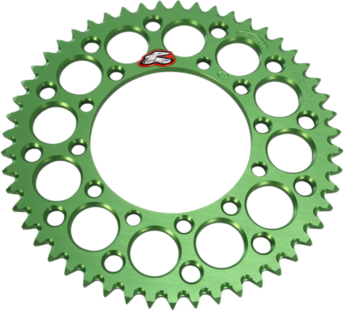 RENTHAL Sprocket - Kawasaki - Green - 51 Tooth 191U-420-51GEGN