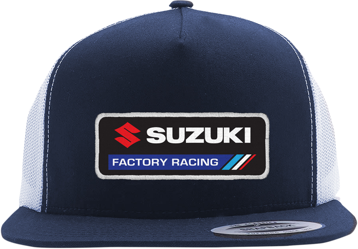 FACTORY EFFEX Suzuki Factory Hat - Navy/White 22-86404