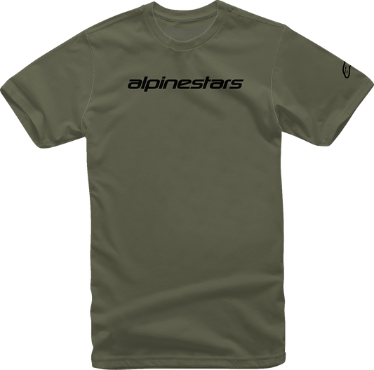 Camiseta ALPINESTARS Linear Wordmark - Militar/Negro - 2XL 12127202069102X 