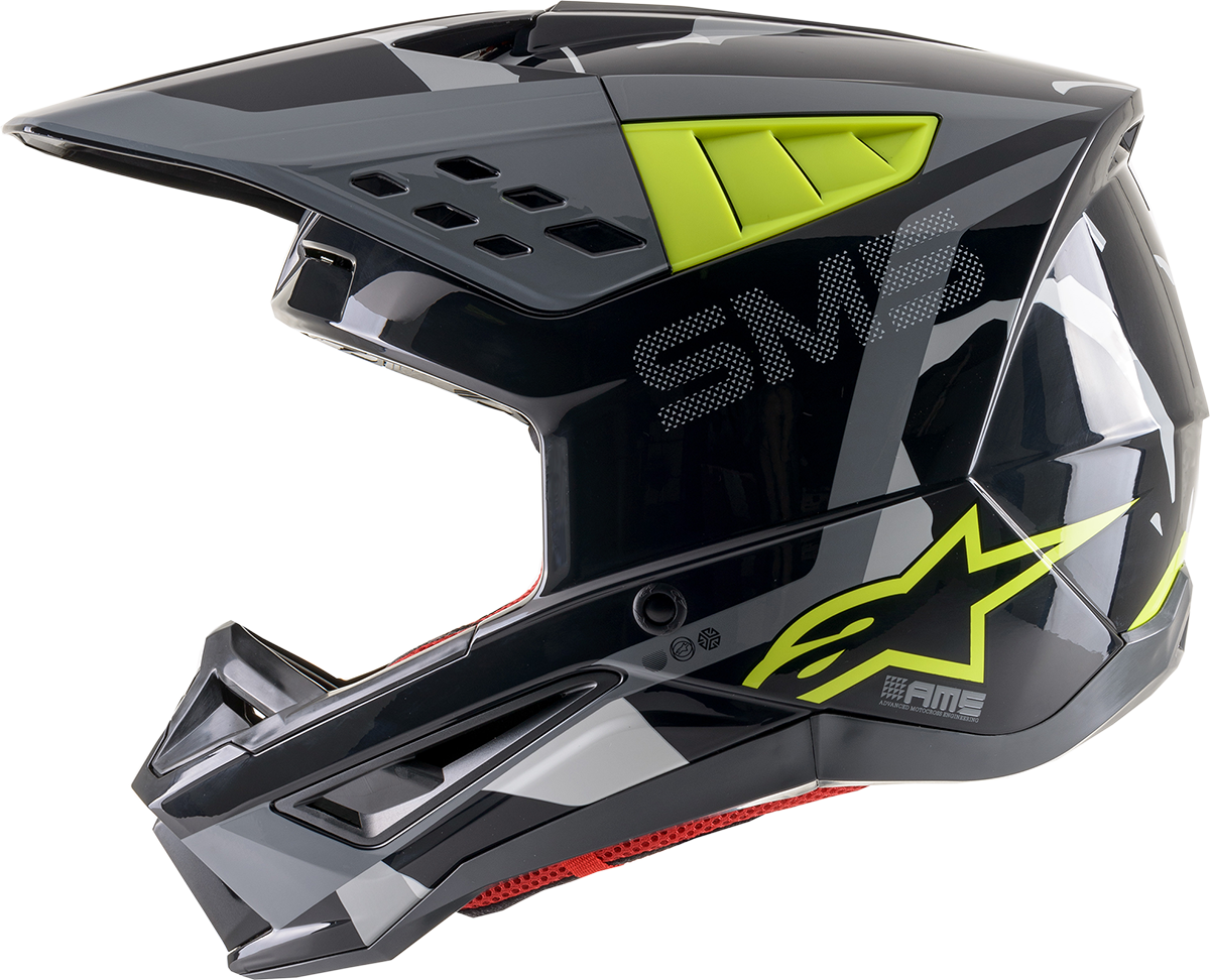 ALPINESTARS SM5 Helmet - Rover - Gray/Yellow - Small 8303921-1592-SM