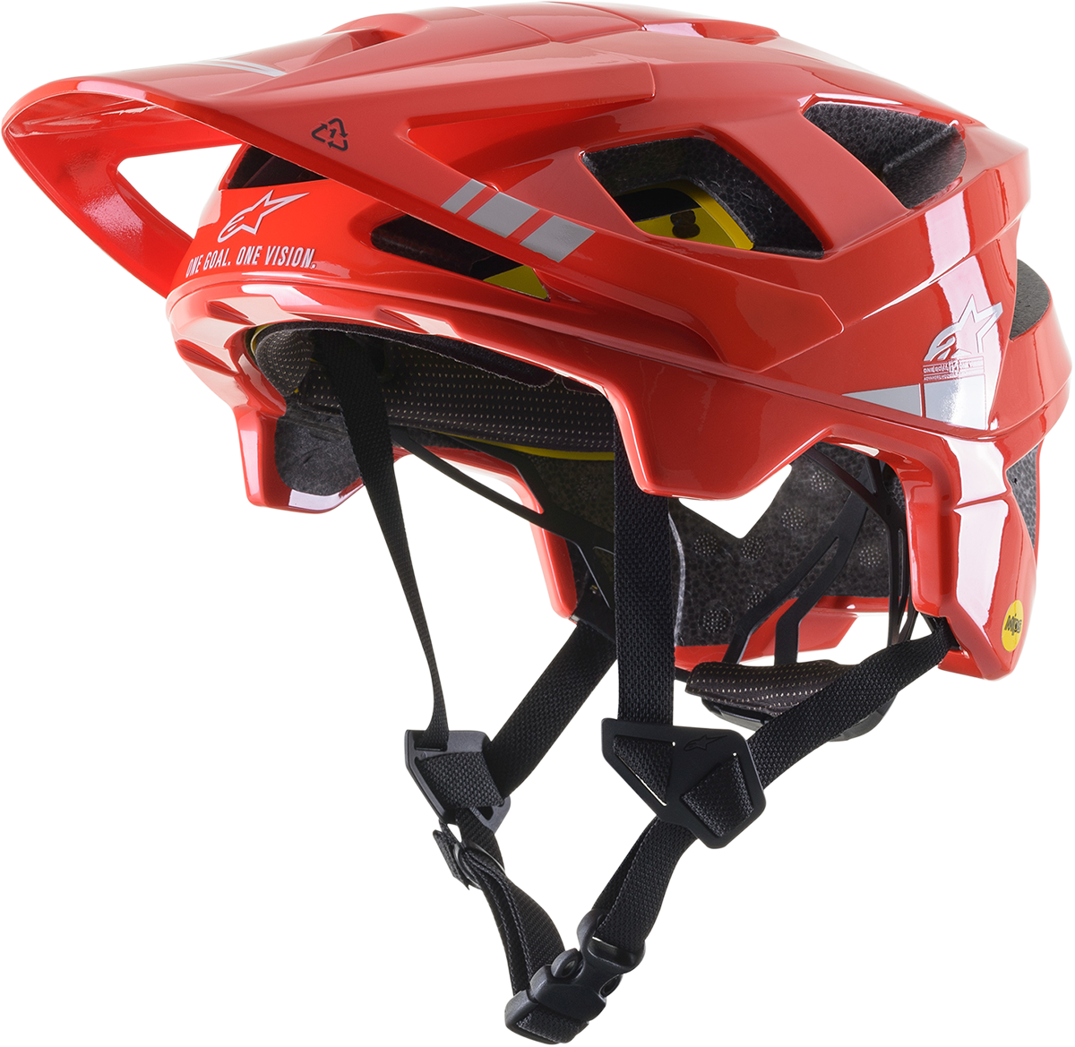 ALPINESTARS Vector Tech Helmet - Bright Red/Light Gray Glossy - MIPS® - Medium 8700721-3199-MD