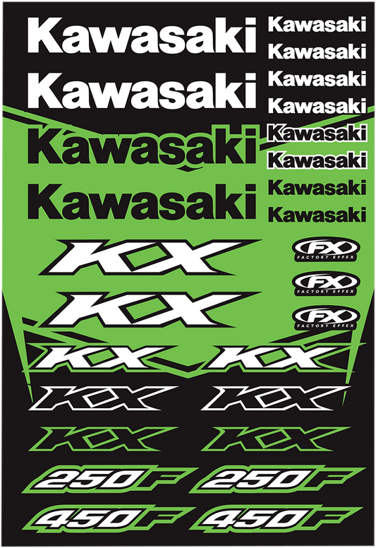 Kit de adhesivos FACTORY EFFEX - Kawasaki KX 22-68130