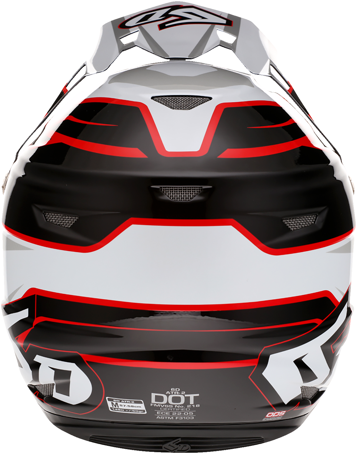 6D ATR-2 Helmet - Phase - White/Red - XL 12-2838