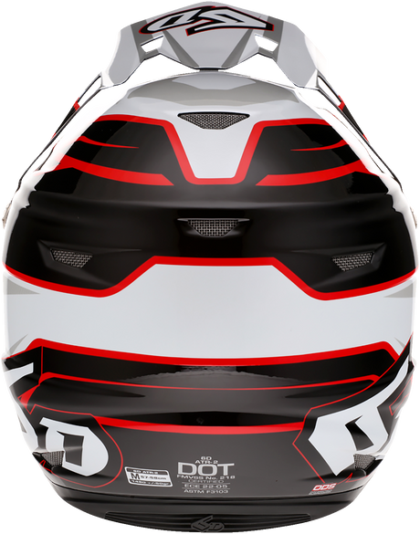 6D ATR-2 Helmet - Phase - White/Red - Large 12-2837