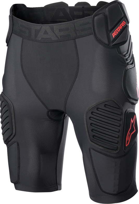 ALPINESTARS Bionic Pro Protection Shorts - Black/Red - Large 6507523-13-L