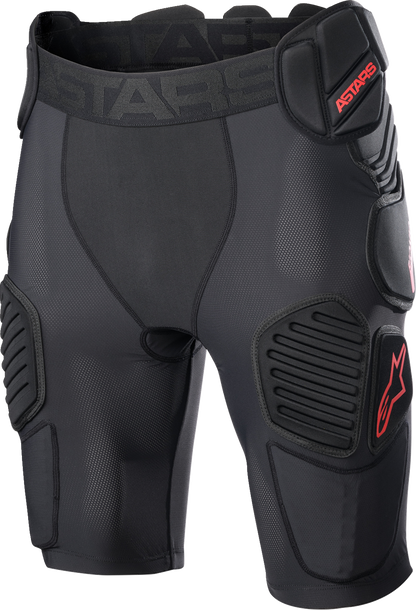 ALPINESTARS Bionic Pro Protection Shorts - Black/Red - Medium 6507523-13-M