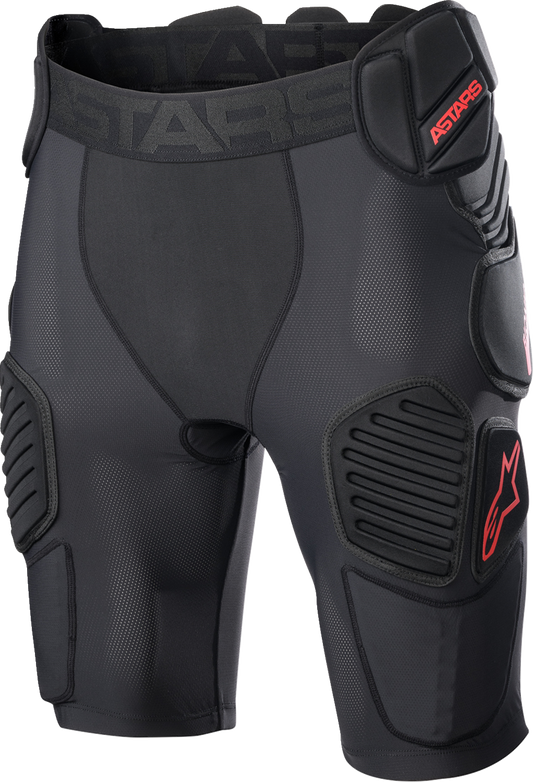 Pantalones cortos de protección ALPINESTARS Bionic Pro - Negro/Rojo - Mediano 6507523-13-M 