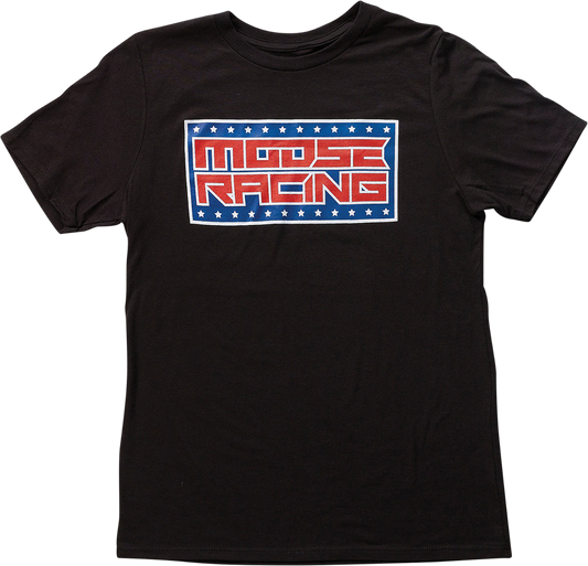 MOOSE RACING Youth Star Spangled T-Shirt - Black/Red/White/Blue - Medium 3032-3501