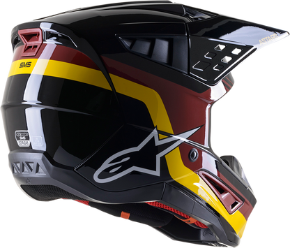 ALPINESTARS SM5 Helmet - Venture - Black/Bordeaux/Yellow/Glossy - Small 8305122-1358-SM