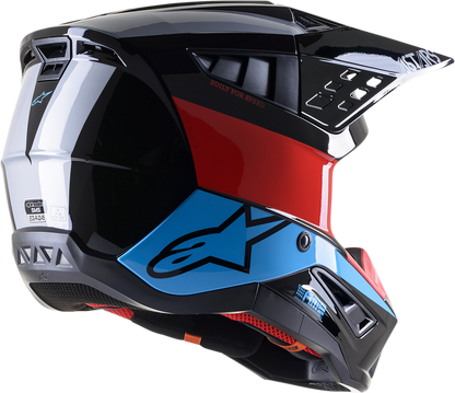 ALPINESTARS SM5 Helmet - Bond - Black/Red/Cyan - Medium 8303522-1377-MD