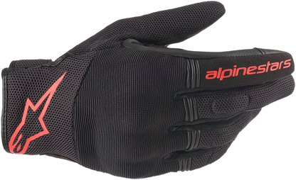 ALPINESTARS Copper Gloves - Black/Fluo Red - Small 3568420-1030-S